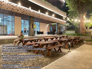 Sewa Bangku Meja Taman Kayu outdoor Jakarta