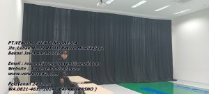Sewa Tirai Tebal Hitam Event Menara Kadin Jakarta