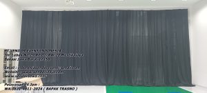 Sewa Tirai Tebal Hitam Event Menara Kadin Jakarta
